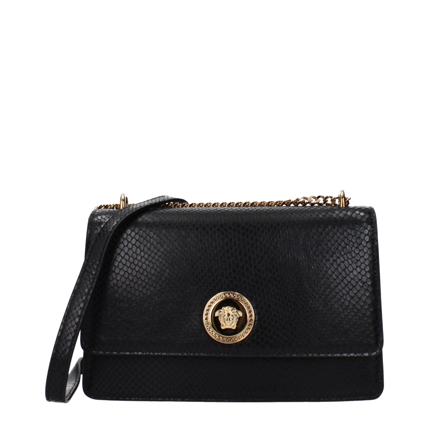Versace Black Leather Crossbody Bag