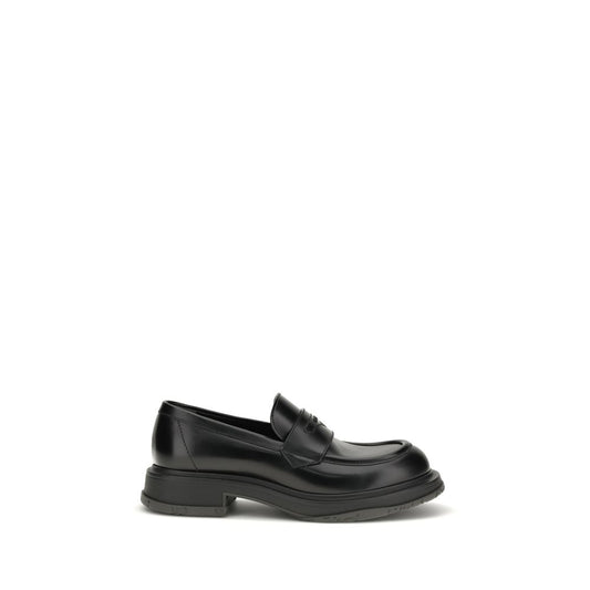 Gucci Black Calf Leather Bos Taurus Slip-On Loafers
