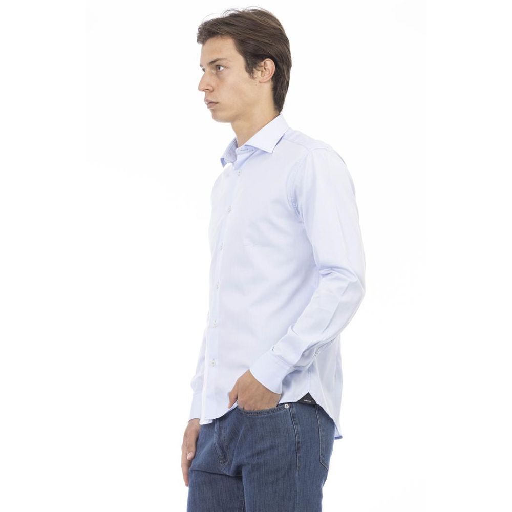 Baldinini Trend Blue Cotton Long Sleeve T-Shirt