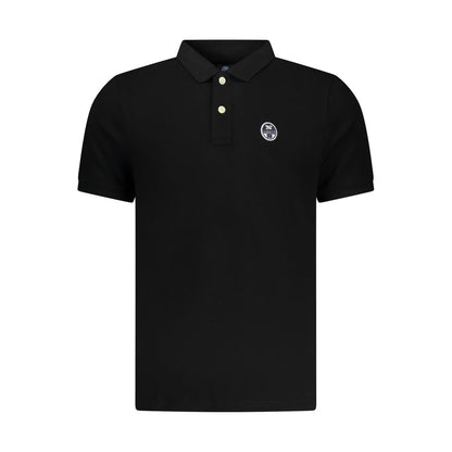 North Sails Black Cotton Men Polo Shirt