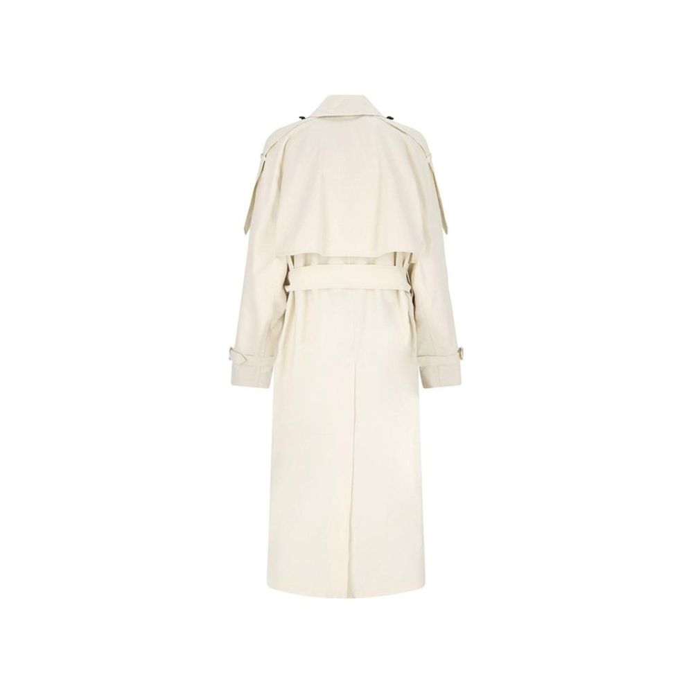 Burberry White Cotton Coat
