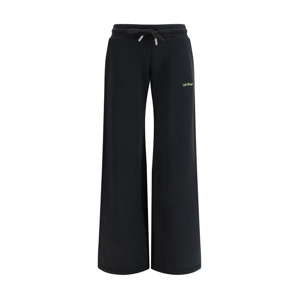 Off-White Black Cotton Casual Pants