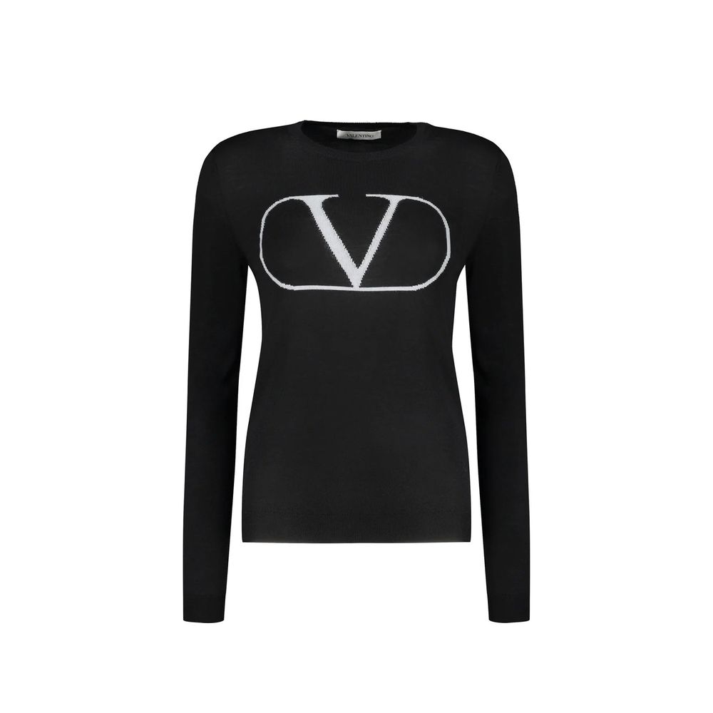 Valentino Black Virgin Wool Sweatshirt