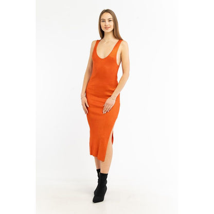 Patrizia Pepe Orange Viscose Casual Dress