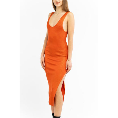 Patrizia Pepe Orange Viscose Casual Dress
