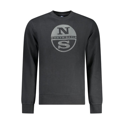 North Sails Black Cotton Men Sweatshirt