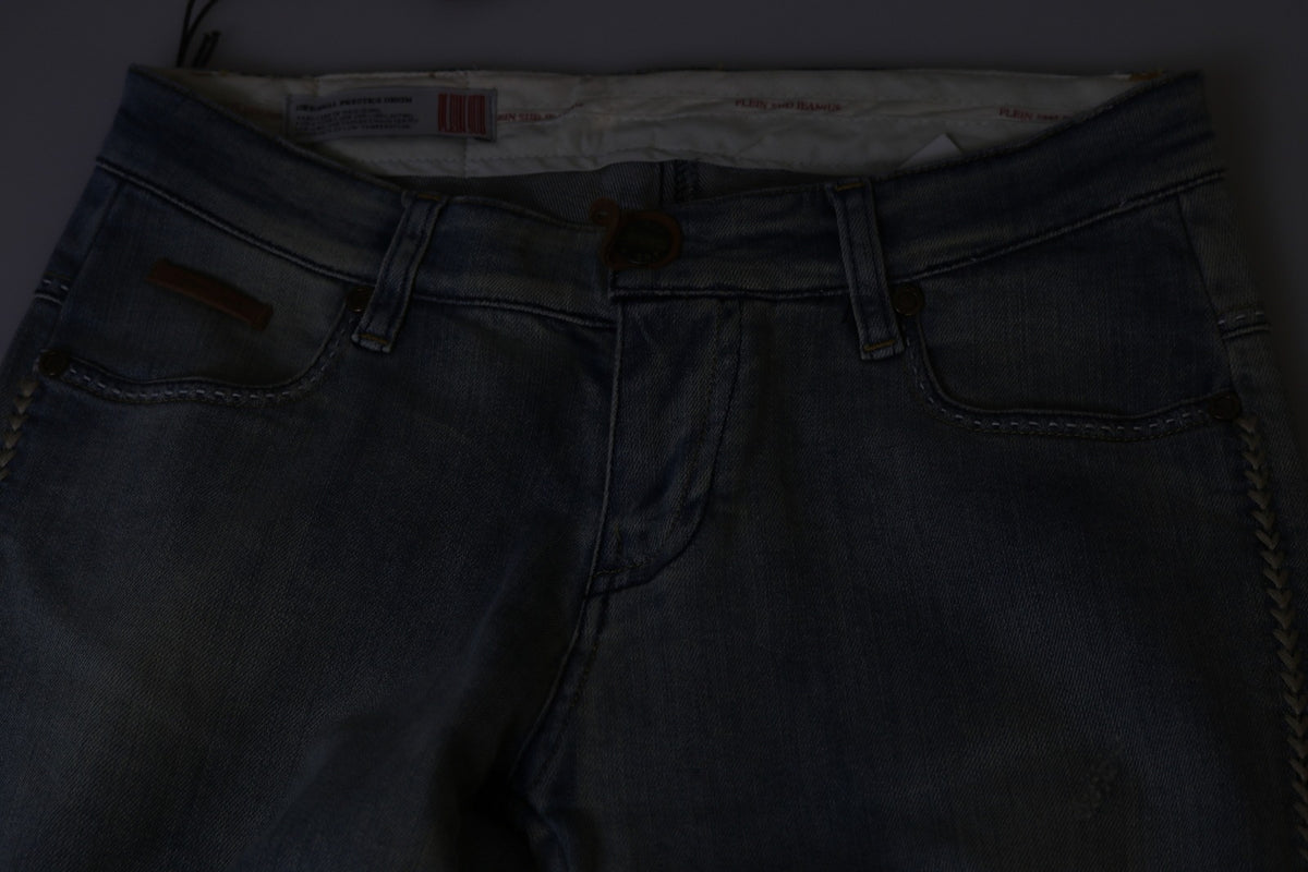 PLEIN SUD Light Blue Washed Mid Waist Skinny Denim Jeans