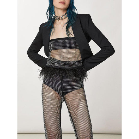 Patrizia Pepe Black Polyester Tank Tops