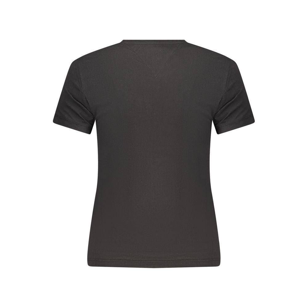 Tommy Hilfiger Black Cotton Women T-Shirt