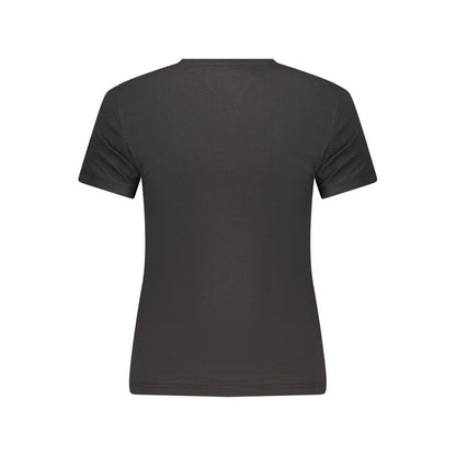 Tommy Hilfiger Black Cotton Women T-Shirt