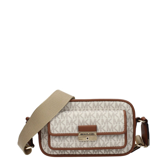 Michael Kors Beige Fabric Crossbody Bag
