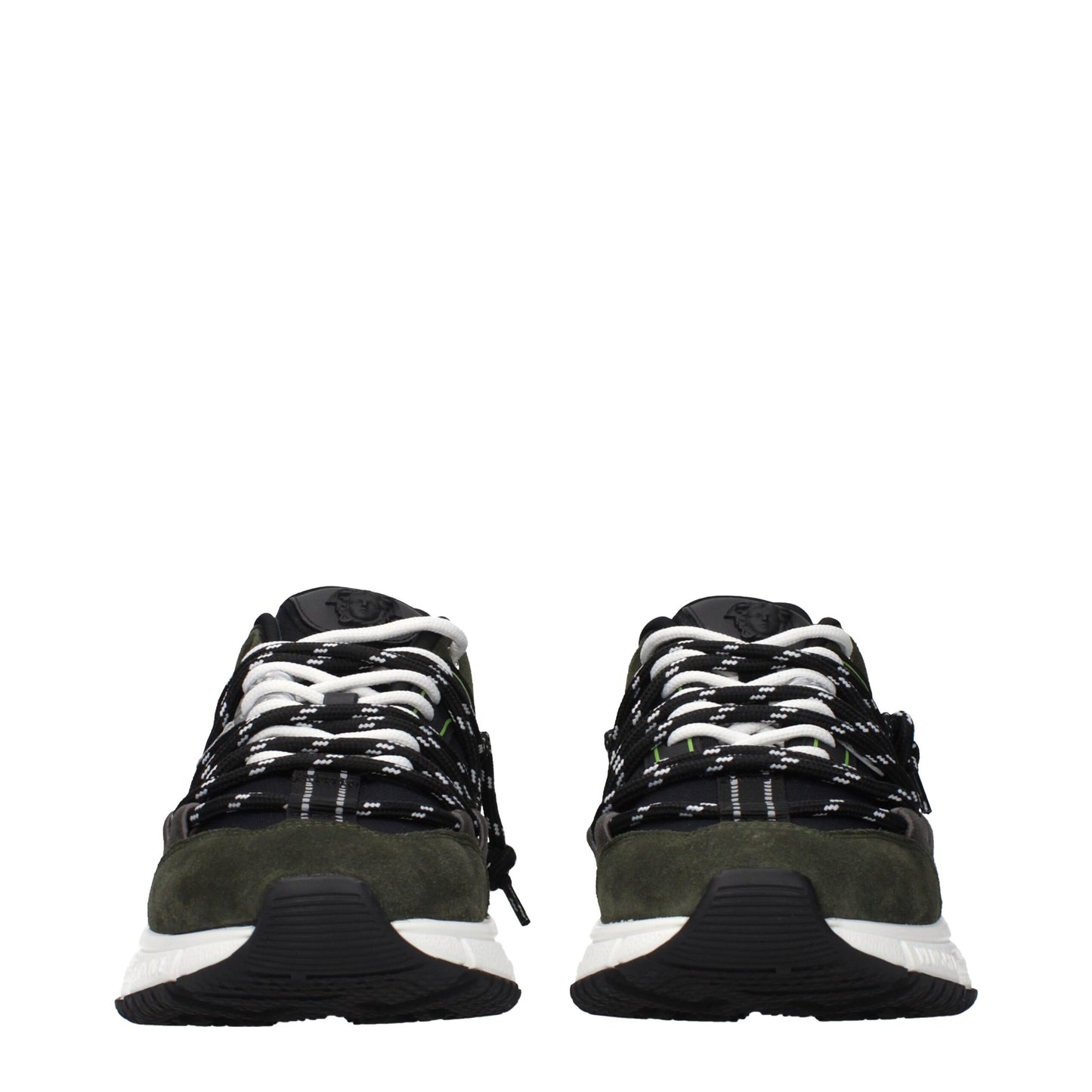 Versace Gray Leather Sneakers