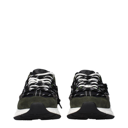 Versace Gray Leather Sneakers