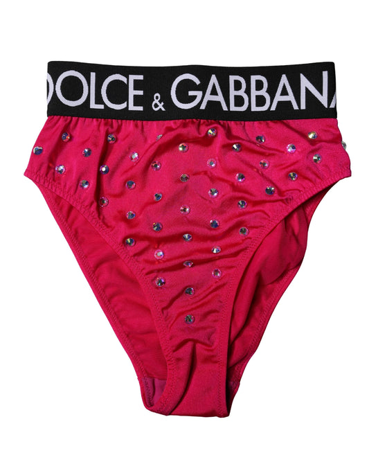 Pink Dolce & Gabbana high-waist briefs in nylon