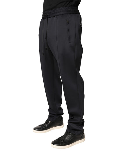 Dolce & Gabbana Black Polyester Skinny Jogger Trouser Pants