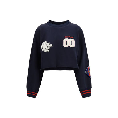 Off-White Blue Cotton Sweatshirt