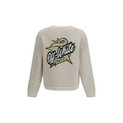 Off-White Beige Cotton Cardigan