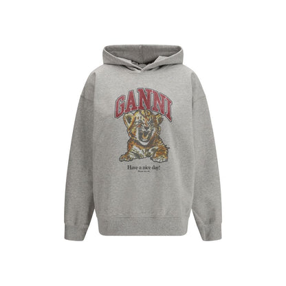 Ganni Gray Cotton Sweatshirt