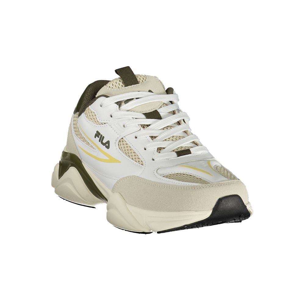 Fila White Polyester Athletic Sneakers
