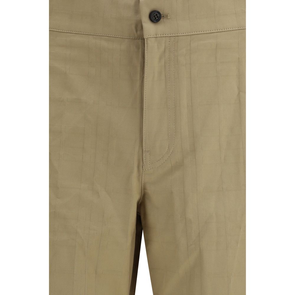 Burberry Beige Cotton Casual Pants