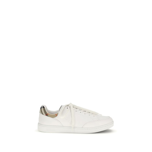 Burberry Set Calf Leather Low-Top Sneakers – White