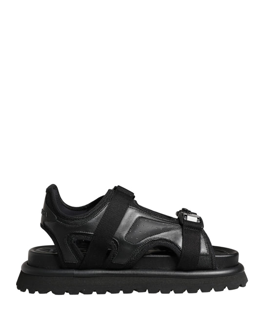 Dolce & Gabbana men's chunky leather sandals – black