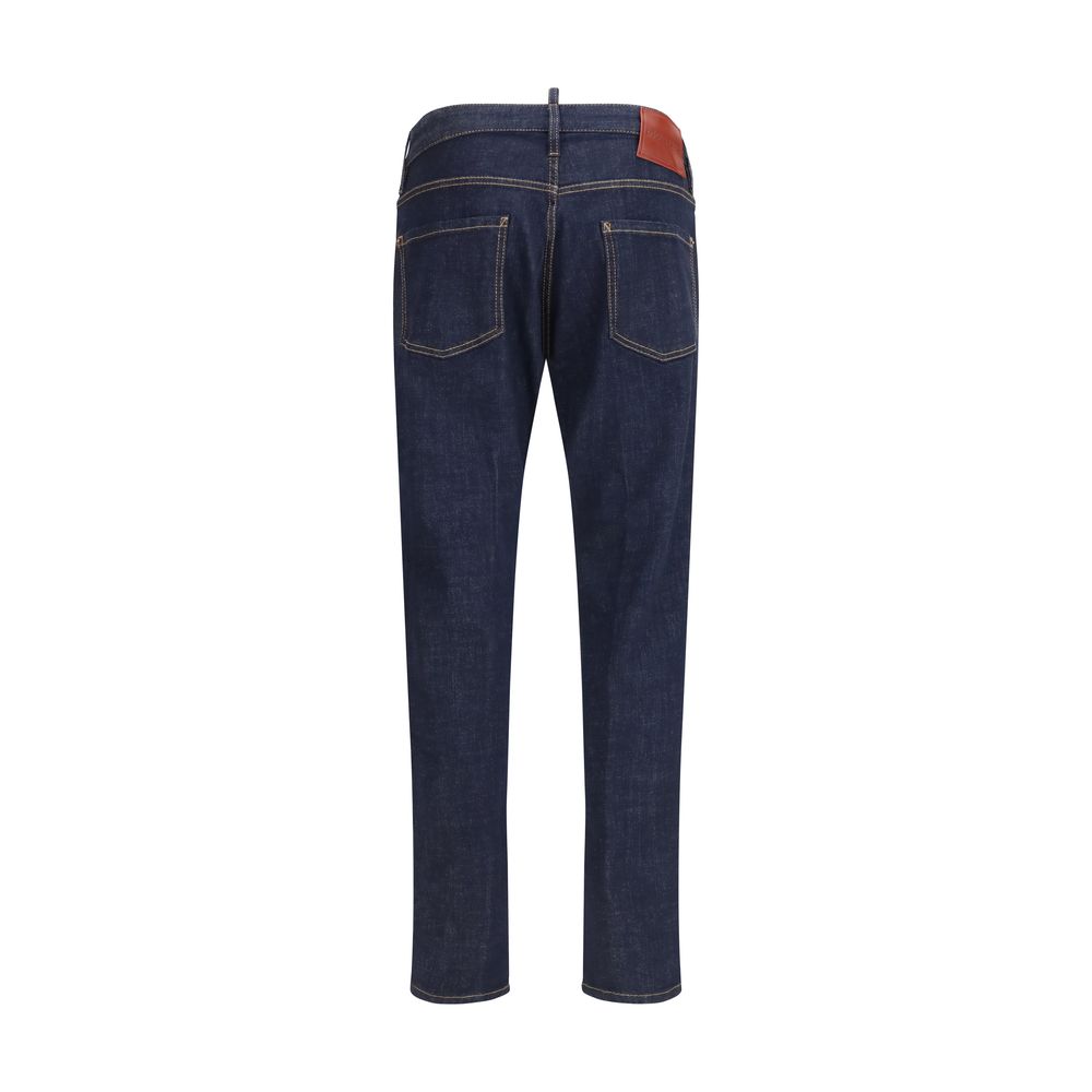 Dsquared² Blue Slim-Fit Straight-Leg Jeans