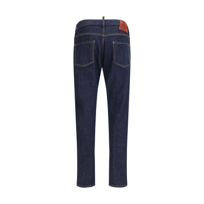 Dsquared² Blue Slim-Fit Straight-Leg Jeans