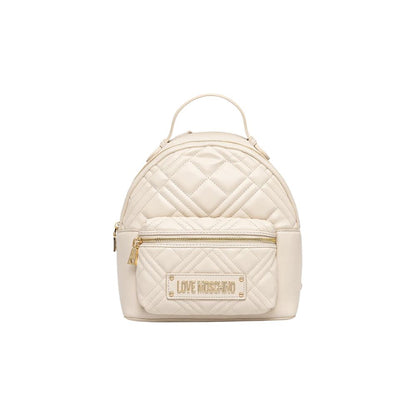 Love Moschino Beige Polyethylene Backpack