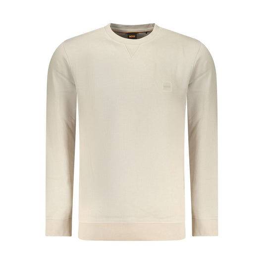 Hugo Boss Beige Cotton Men Sweatshirt