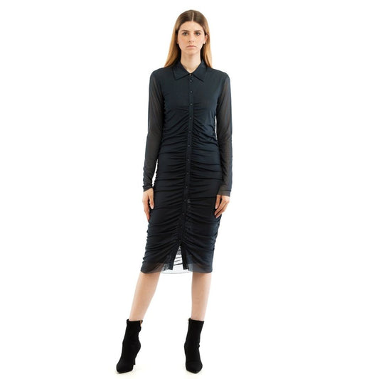 Patrizia Pepe Polyester-Blend Dress – Petrol Blue