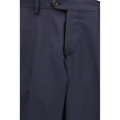 Lardini Blue Fleece Wool Two-Piece Suit