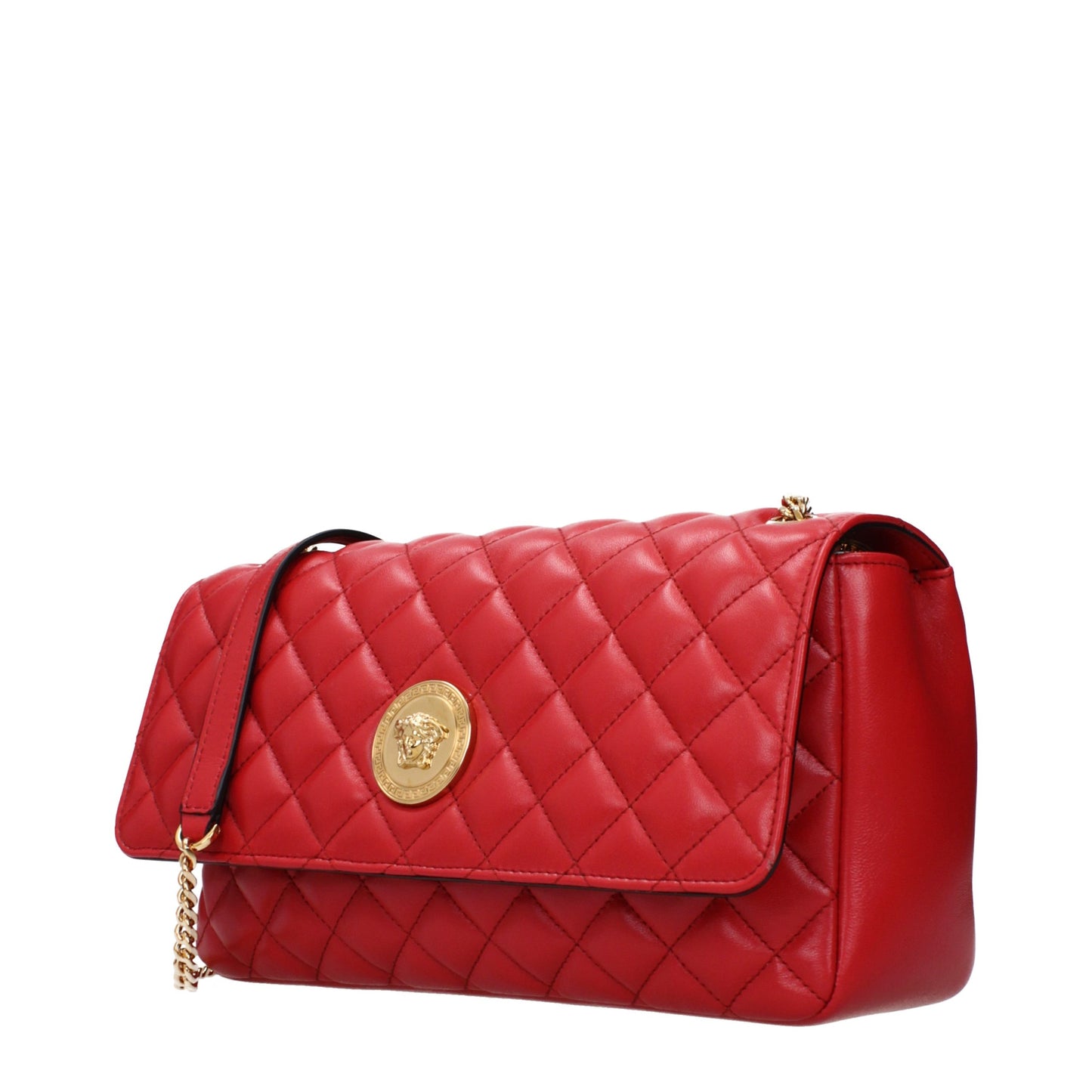 Versace Red Leather Shoulder Bag