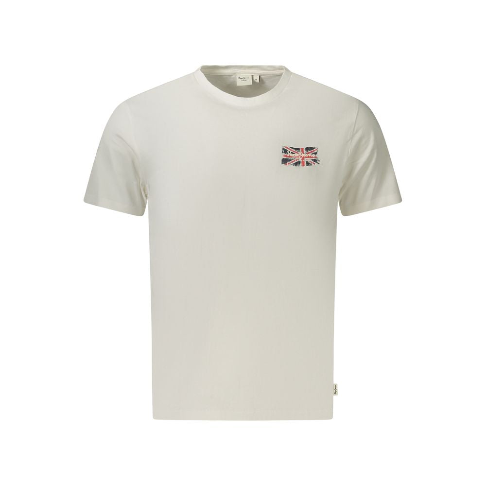 Pepe Jeans Organic Cotton Printed T-Shirt – White