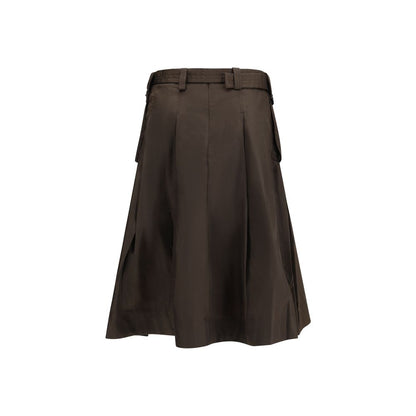Ganni Brown Recycled Polyamide Long Skirt