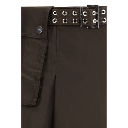 Ganni Brown Recycled Polyamide Long Skirt