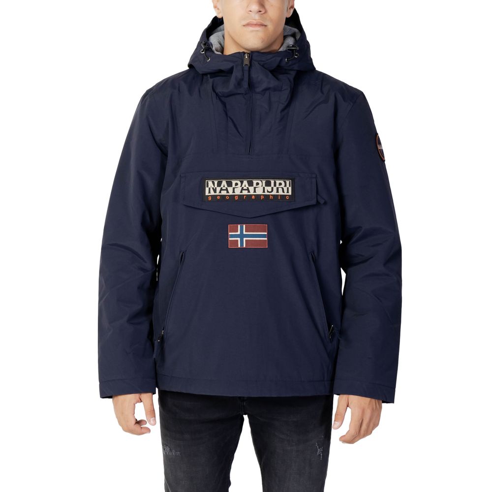 Blue Napapijri RAINFOREST POCKET 2 polyester shell jacket