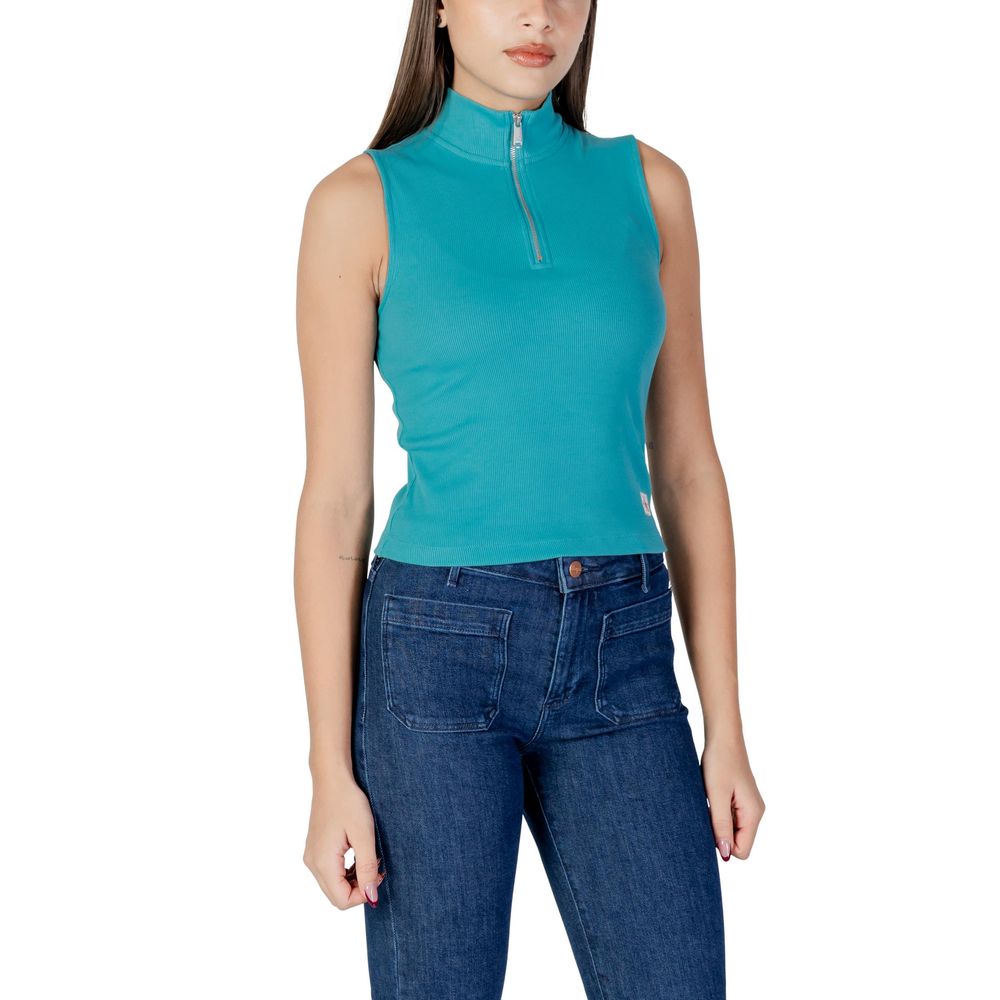 Calvin Klein Jeans Turquoise Cotton Top