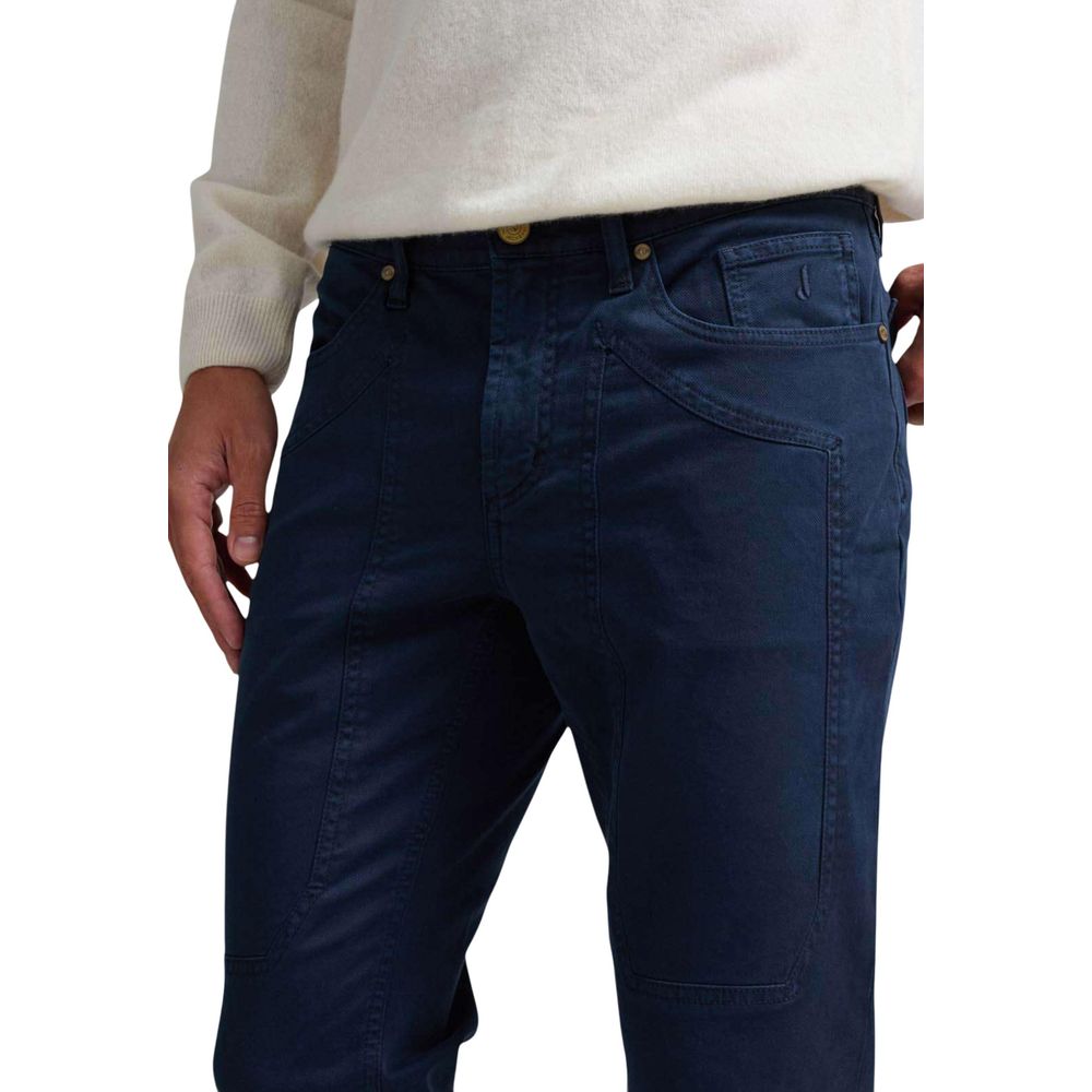 Jeckerson Blue Cotton Skinny Pants