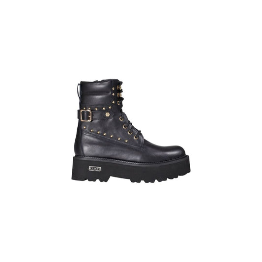 Cult Black Leather Lace-Up Boots