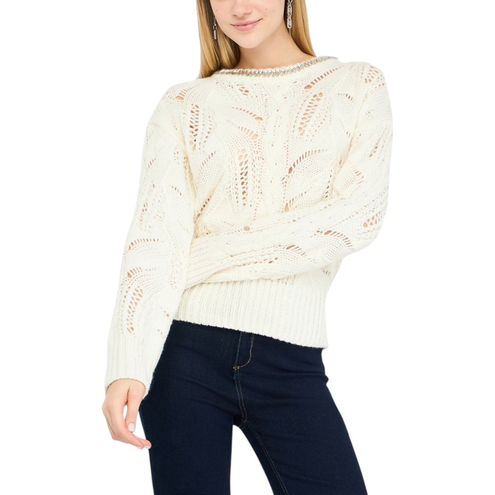 Liu Jo White Marabou Sweatshirt