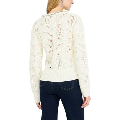 Liu Jo White Marabou Sweatshirt