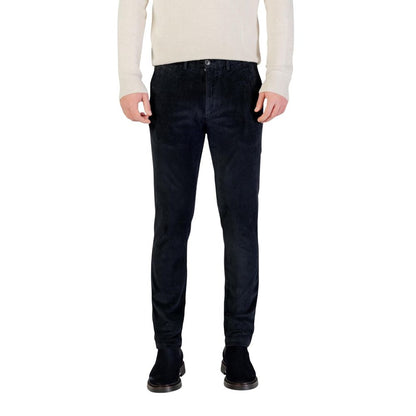 Borghese Blue Cotton Casual Pants
