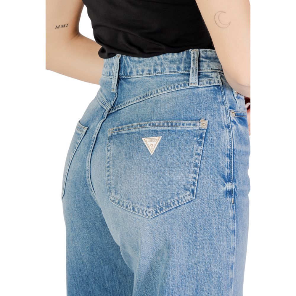 Guess Light Blue Cotton Relaxed Fit Jeans