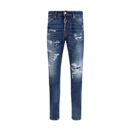 Dsquared² Blue Cotton Slim Fit Jeans