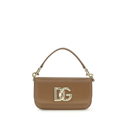 Dolce & Gabbana Brown Calf Leather Bos Taurus Shoulder Bag