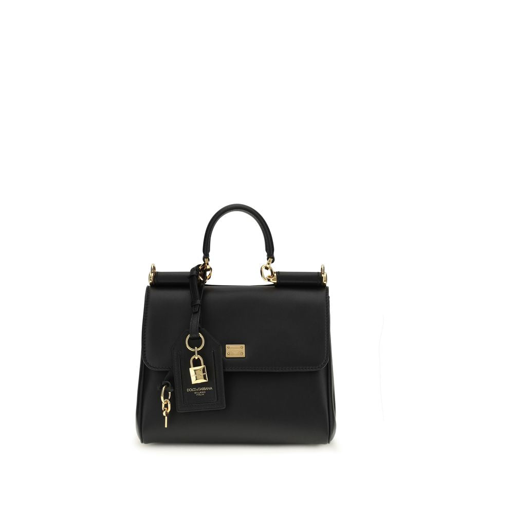 Dolce & Gabbana Black Calf Leather Bos Taurus Shoulder Bag