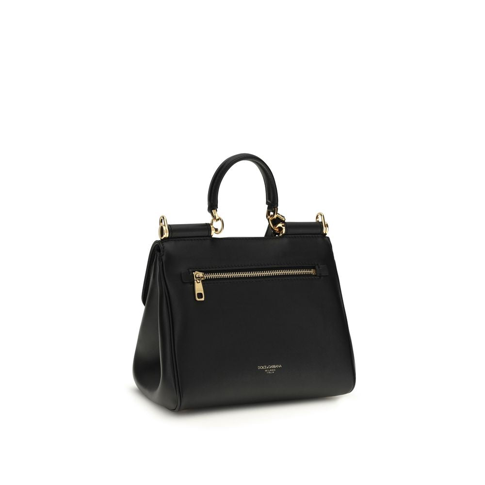 Dolce & Gabbana Black Calf Leather Bos Taurus Shoulder Bag