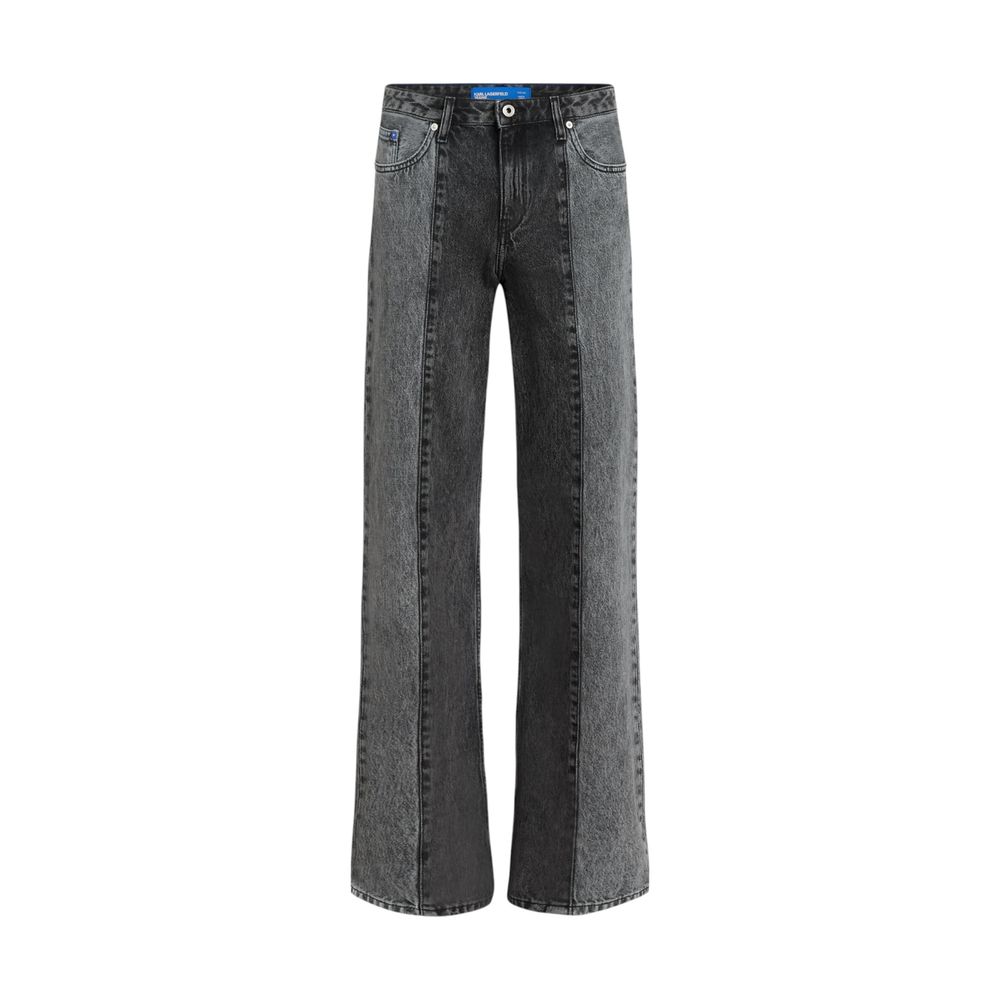 Karl Lagerfeld Black Cotton Relaxed Fit Jeans