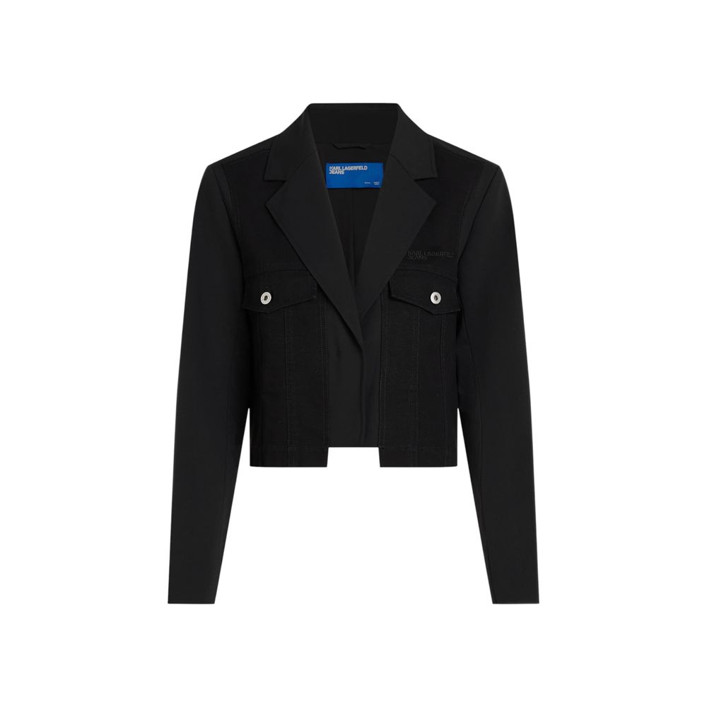 Karl Lagerfeld Black Polyester Blazer